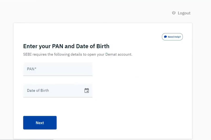 Enter Your PAN Card Details for Opening Upstox Account